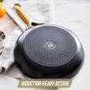 imageBlue Diamond Gold 10quot Frying Pan Skillet Ceramic Nonstick PFAS Free PFOA Free Induction Suitable Dishwasher Safe Gold Handle Black10 Frypan Skillet