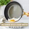 imageBlue Diamond Gold 10quot Frying Pan Skillet Ceramic Nonstick PFAS Free PFOA Free Induction Suitable Dishwasher Safe Gold Handle Black10 Piece Cookware Set