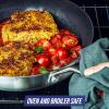 imageBlue Diamond TriPly Stainless Steel Ceramic Nonstick Frying Pan Skillet 8 Inch PFOAFree PFASFree Multi Clad Induction Dishwasher Safe Oven Safe Healthy Cooking Silver11 Wok Pan