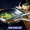 imageBlue Diamond TriPly Stainless Steel Ceramic Nonstick Frying Pan Skillet 8 Inch PFOAFree PFASFree Multi Clad Induction Dishwasher Safe Oven Safe Healthy Cooking Silver11 Wok Pan