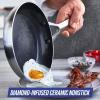imageBlue Diamond TriPly Stainless Steel Ceramic Nonstick Frying Pan Skillet 8 Inch PFOAFree PFASFree Multi Clad Induction Dishwasher Safe Oven Safe Healthy Cooking Silver8 Frying Pan Skillet
