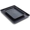 imageBlue Diamond 2Piece Half and Quarter Baking Sheet Set NonToxic PFAS ampamp PFOAFree Diamond Infused Ceramic Nonstick Oven ampamp Freezer Safe Dishwasher Safe Even Heating Metal Utensil Safe Blue2 Piece Half and Quarter Baking Sheet