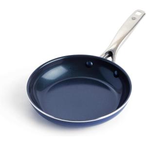 imageBlue Diamond Cookware Diamond Infused Ceramic Nonstick 8quot Frying Pan Skillet Induction PFASFree Dishwasher Safe Oven Safe BlueBlue