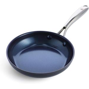 imageBlue Diamond Cookware Hard Anodized Ceramic Nonstick 10quot Frying Pan Skillet PFASFree Dishwasher Safe Oven Safe GreyBlue