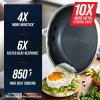 imageBlue Diamond Hybrid Nonstick Stainless Steel 12 Piece Cookware Set TriPly PFASFree Ceramic Diamond Bond Pots ampamp Pans Dishwasher ampamp Oven Safe to 850F Induction Ready Metal Utensil Safe SilverSilver