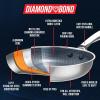imageBlue Diamond Hybrid Nonstick Stainless Steel 12 Piece Cookware Set TriPly PFASFree Ceramic Diamond Bond Pots ampamp Pans Dishwasher ampamp Oven Safe to 850F Induction Ready Metal Utensil Safe SilverSilver