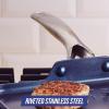 imageBlue Diamond 11quot Nonstick Square Griddle Pan Non Toxic PFASFree Diamond Ceramic Dishwasher ampamp Oven Safe Even Heating Metal Utensil Safe Warp Control Blue11 Griddle Pan