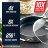imageBlue Diamond Hybrid Nonstick Stainless Steel 4QT Saute Pan with Glass Lid PFASFree Ceramic Diamond Bond Deep Jumbo Skillet Induction Ready Dishwasher ampamp Metal Utensil Safe StayCool Handle