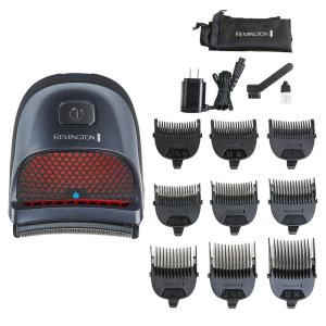 imageRemington Shortcut Pro SelfHaircut Trimmer Kit Waterproof Cordless Electric Razor for Head Beard and Body Curved Blades and 9 Trimmer Lengths Head Shaver 5Minute QuickCharge 14Piece Set