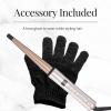 imageREMINGTON Shine Therapy Argan Oil ampamp Keratin Infused 1 Inch Straight Barrel Curling Wand for Loose Waves Includes Heat GloveChampagne