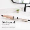 imageREMINGTON Shine Therapy Argan Oil ampamp Keratin Infused 1 Inch Straight Barrel Curling Wand for Loose Waves Includes Heat GloveChampagne