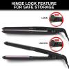 imageRemington 12quot Flat Iron Hair Straightener with AntiStatic Technology 15Second Heat Up ampamp 60 Minute Auto Shut Off 30 Longer Ceramic Floating Plates Titanium  Ceramic CoatingBlack