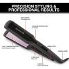 imageRemington 12quot Flat Iron Hair Straightener with AntiStatic Technology 15Second Heat Up ampamp 60 Minute Auto Shut Off 30 Longer Ceramic Floating Plates Titanium  Ceramic CoatingBlack