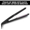 imageRemington 12quot Flat Iron Hair Straightener with AntiStatic Technology 15Second Heat Up ampamp 60 Minute Auto Shut Off 30 Longer Ceramic Floating Plates Titanium  Ceramic CoatingBlack