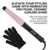 imageRemington CI9538 Pro 1quot15quot Pearl Ceramic Conical Curling Wand Digital Controls  10 Heat Settings BlackPink
