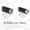imageRemington Compact Ceramic Dual Voltage Hot Rollers for Long and Short Hair Hair Setters Hair Curlers 11 quot PurpleBlack 10 Piece SetPurpleBlack