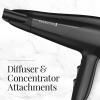imageRemington Damage Protection Hair Dryer with Ceramic Ionic Tourmaline Technology Black Diffuser and Concentrator 3 Piece SetBlack