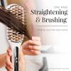 imageRemington Shine Therapy Hair Straightener Thermal Brush  Ceramic Infusion Technology Argan Oil ampamp Keratin Infused One Pass Hair Straightener Brush with 7 Precision Heat Settings Cool Tip Bristles