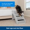 imagePetSafe CozyUp Folding Dog Stairs  Pet Stairs for IndoorOutdoor at Home or Travel  Dog Steps for High Beds  Pet Steps with Siderails NonSlip Pads  Durable Support up to 150 lbs  Large TanGray