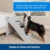 imagePetSafe CozyUp Folding Dog Stairs  Pet Stairs for IndoorOutdoor at Home or Travel  Dog Steps for High Beds  Pet Steps with Siderails NonSlip Pads  Durable Support up to 150 lbs  Large TanGray