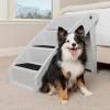 imagePetSafe CozyUp Folding Dog Stairs  Pet Stairs for IndoorOutdoor at Home or Travel  Dog Steps for High Beds  Pet Steps with Siderails NonSlip Pads  Durable Support up to 150 lbs  Large TanGray