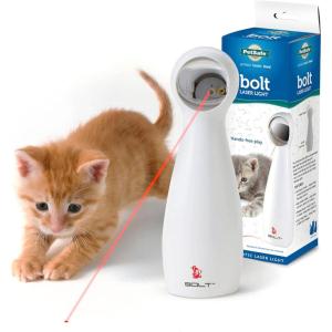 imagePetSafe Laser Tail Cat Toy  Fun and Safe Laser Light Game for Cats  Hands Free PlayWhiteBolt