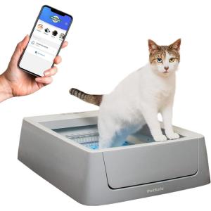 imagePetSafe ScoopFree Crystal Smart SelfCleaning Cat Litter Box  WiFi ampamp App Enabled  HandsFree Cleanup With Disposable Crystal Trays  Less Tracking Superior Odor Control  Includes a Disposable Tray