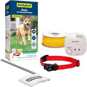 imagePetSafe Basic InGround Pet Fence Underground Dog Fence Pet Electric Containment Waterproof Collar for Dogs Adjustable Collar Fits Neck Sizes 626 in Wired Dog Containment System MultiColor1 Dog InGround Fence Kit