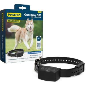 imagePetSafe Guardian GPS Connected Customizable Fence  SubscriptionFree GPS Dog Fence for Large Yards Create Your Own Boundary for up to 8 Dogs 10 Static Levels Long Battery Life ampamp Smartphone SyncingGuardian GPS Connected Fence Collar Only