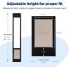 imagePetSafe Doggy Door for Sliding Glass Doors Adjustable Height 75 78quot to 81quot NoCut DIY Install Aluminum Panel Ideal for Renters for Medium Dogs Up to 40 lb White MediumBlack