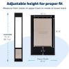 imagePetSafe Doggy Door for Sliding Glass Doors Adjustable Height 75 78quot to 81quot NoCut DIY Install Aluminum Panel Ideal for Renters for Medium Dogs Up to 40 lb White MediumBlack