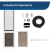 imagePetSafe Extreme Weather Sliding Glass Pet Door  Easy to Install Perfect for Rental Homes and Apartments  Adjustable Height 75 78quot to 80 1116quot  Insert for Patio Sliding Glass Doors Medium SizeWhite