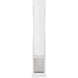 imagePetSafe Doggy Door for Sliding Glass Doors Adjustable Height 75 78quot to 81quot NoCut DIY Install Aluminum Panel Ideal for Renters for Medium Dogs Up to 40 lb White MediumWhite