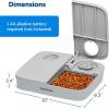 imagePetSafe Analog 2 Meal Programmable Pet Feeder Automatic Dog and Cat Feeder  Dry or SemiMoist Pet Food Dispenser Slow Feed Portion Control 3 Cup16 Ounce Total Capacity TamperResistant Design