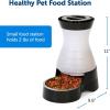 imagePetSafe Healthy Pet Food Station  Small 2 lb Kibble Capacity  Gravity Pet Feeder Dry Food Dispenser  Automatic Cat Feeder or Small Dog Feeder  Removable Stainless Steel Bowl IncludedFeeder