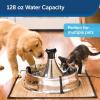 imagePetSafe Drinkwell Stainless Steel 360 Multiple Pet Fountain  Scratch and Rust Resistant Automatic Water Dispenser for Cats or Dogs  Adjustable Flow Control  128 Ounce 38 Liter  Filters Included360 Stainless