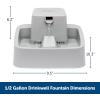 imagePetSafe Oasys 12 Gallon 64 Ounce Small Pet Fountain  Small Dog and Cat Water Fountain  Dishwasher Safe Filtered Water Dispenser with Flow Control  Easy to Clean  Filters Included12 Gallon