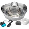 imagePetSafe Drinkwell Stainless Steel 360 Multiple Pet Fountain  Scratch and Rust Resistant Automatic Water Dispenser for Cats or Dogs  Adjustable Flow Control  128 Ounce 38 Liter  Filters IncludedSeaside Stainless