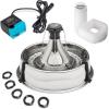 imagePetSafe Drinkwell Stainless Steel 360 Multiple Pet Fountain  Scratch and Rust Resistant Automatic Water Dispenser for Cats or Dogs  Adjustable Flow Control  128 Ounce 38 Liter  Filters Included360 Stainless