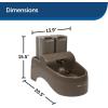 imagePetSafe Drinkwell Outdoor Dog Water Fountain  2 Reservoirs  Encourages Hydration  450 Ounces  TaupeBrown Box Packaging