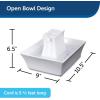 imagePetSafe Drinkwell Pagoda Ceramic Cat ampamp Dog Water Fountain 70oz Capacity Encourages Hydration Open Bowl Design White