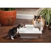 imagePetSafe Drinkwell Pagoda Ceramic Cat ampamp Dog Water Fountain 70oz Capacity Encourages Hydration Open Bowl Design White