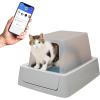 imagePetSafe ScoopFree Crystal Smart SelfCleaning Cat Litter Box  WiFi ampamp App Enabled  HandsFree Cleanup Less Tracking Superior Odor Control  Includes Disposable Tray and HoodFront Entry