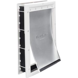 imagePetSafe Never Rust Plastic Doggie Door for Install in Interior and Exterior Doors or Walls Paintable Easy Install Closing Panel Included for Pets Up to 40 lb MediumLarge