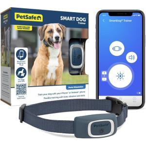imagePetSafe Smart Dog Training Collar  Uses Smartphone as Handheld Remote Control  Tone Vibration 115 Levels of Static Stimulation  Bluetooth Wireless System  All in One Pet Training Solution
