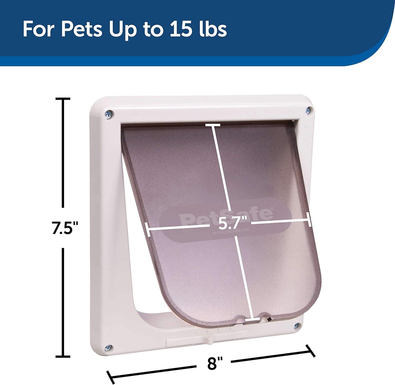 imagePetSafe Interior Cat Door 2Way Locking Indoor Pet Door Flap  Tinted Privacy Door for Cat Litter Box or Pet Feeder BuiltIn Door Lock Durable Door Frame DIY Easy Install Hardware Kit Included4Way Lock