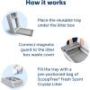 imagePetSafe ScoopFree Odor Control Crystal Cat Litter Fresh Scent 43 Lb Bag Pack of 2Reusable Tray