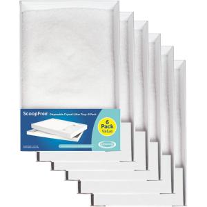 imagePetSafe ScoopFree Crystal Cat Litter ampamp Refill Tray Fragrance Free 43 Lb Bag with Each Tray Pack of 66Pack