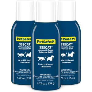 imagePetSafe SSSCAT Motion Activated Automatic Spray Pet Deterrent for Cats and DogsReplacement Can  3Pack