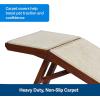 imagePetSafe CozyUp Wooden Couch Ramp for Cats ampamp Dogs FurnitureGrade with HighTraction Carpet Surface EspressoCherry